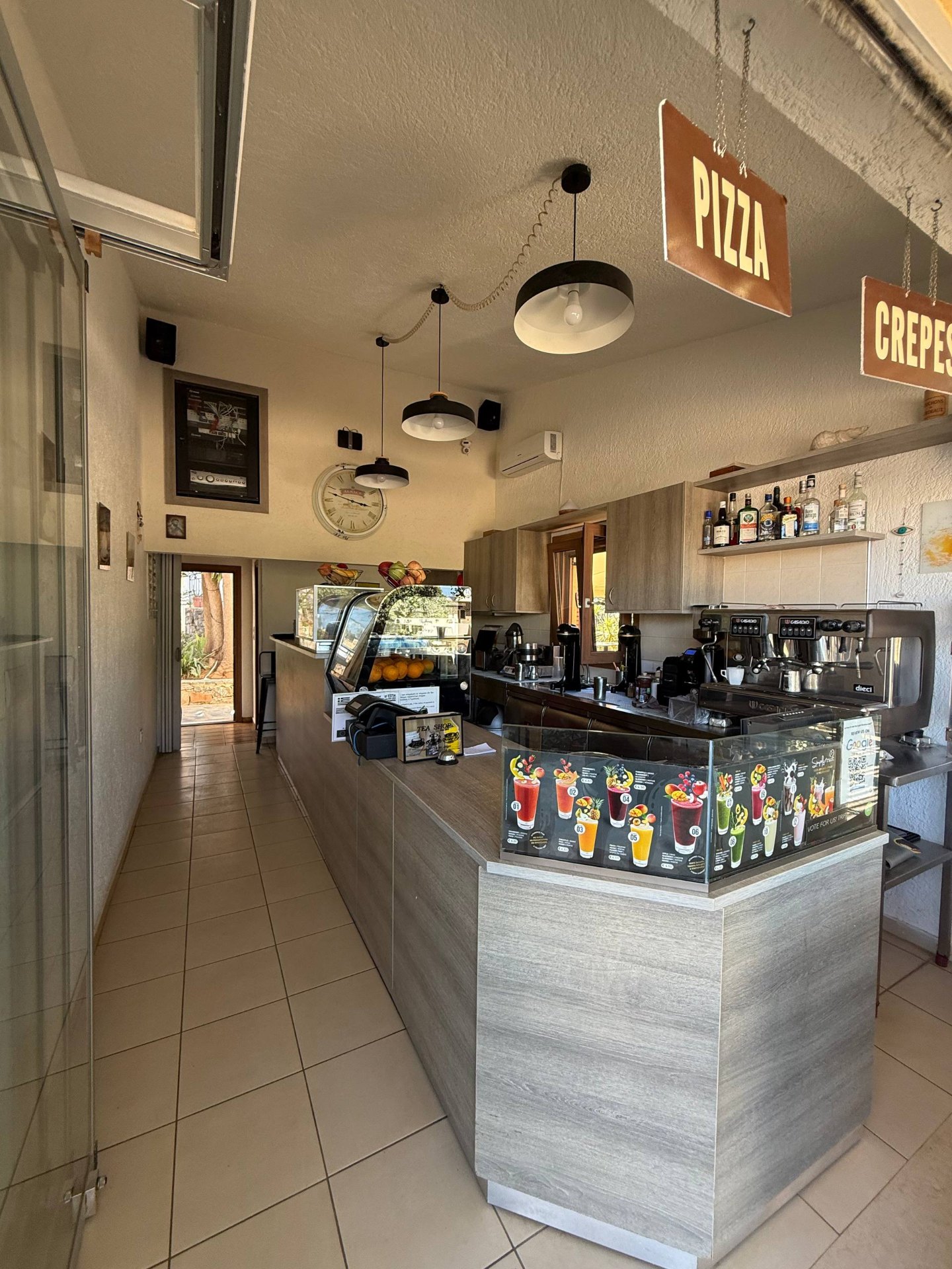 Inside The Island café — bar and counter